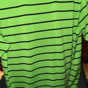 PGA Tour Lime Green Striped Polo
